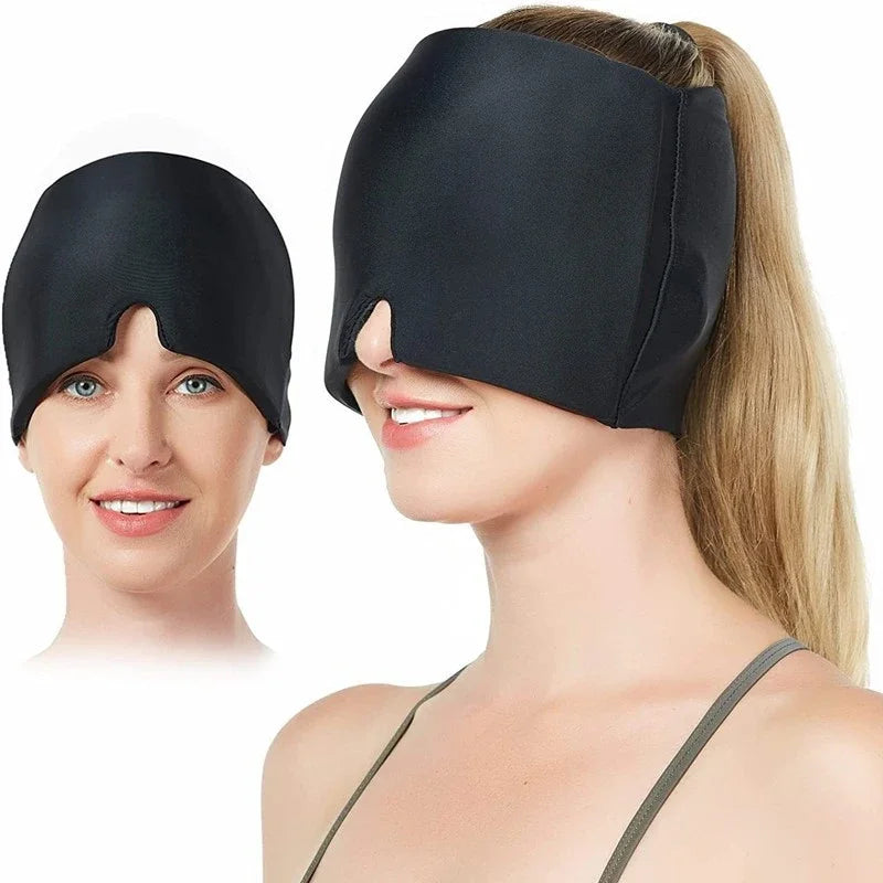 Cold and hot compress gel headgear，physical cooling/hot compress multi-purpose head cover, stretchable multifunctional eye mask